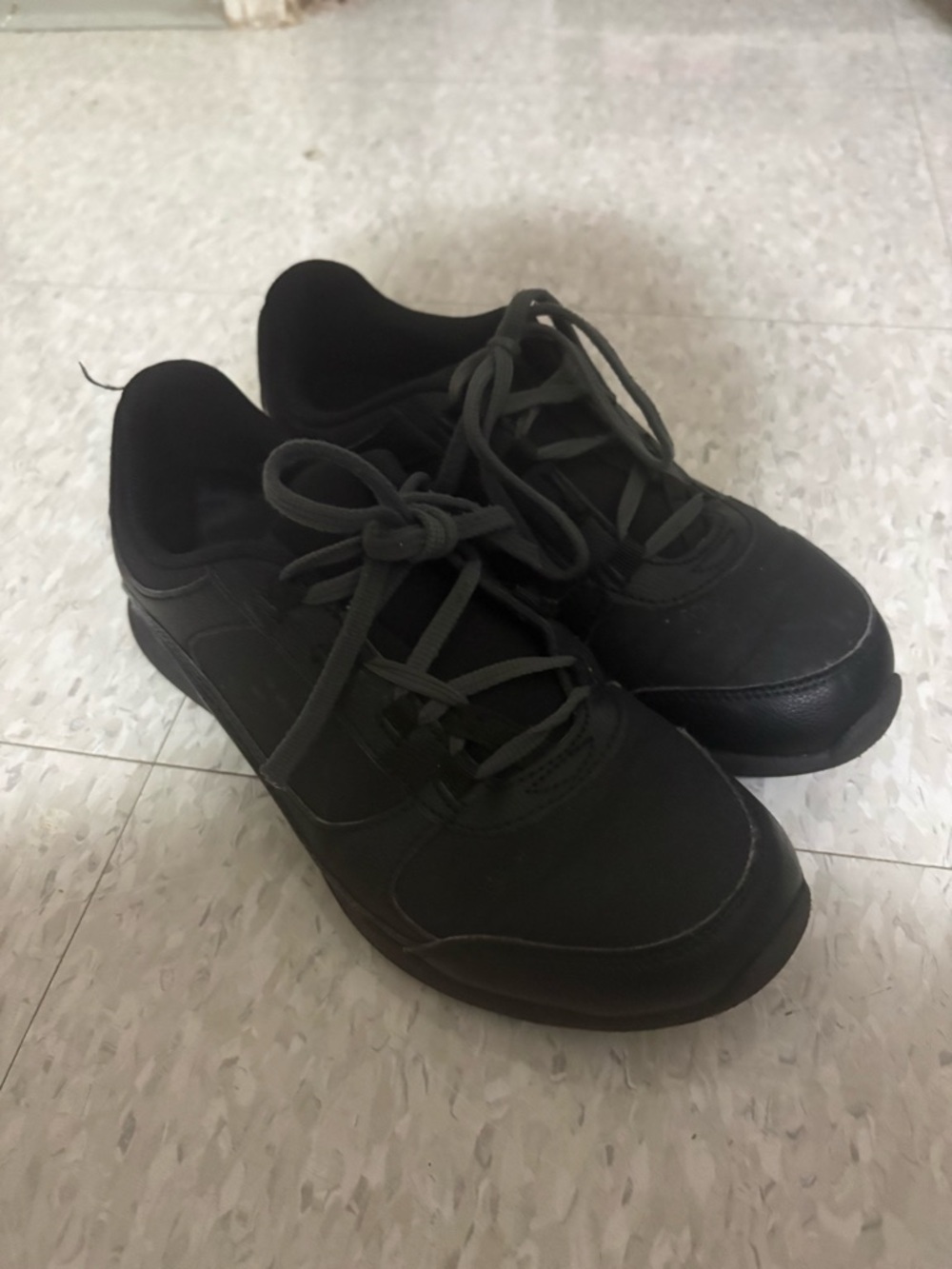 Black Lace-Up Non Slip Sneakers